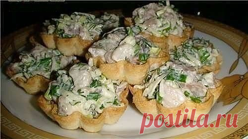 Корзиночки с сельдью.