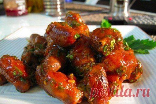 Куриные сердечки в томатном соусе с кориандром / Женское счастье!
