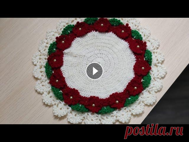 Салфетка с бусинами/крючком/ Салфетка с бусинами/крючком/...