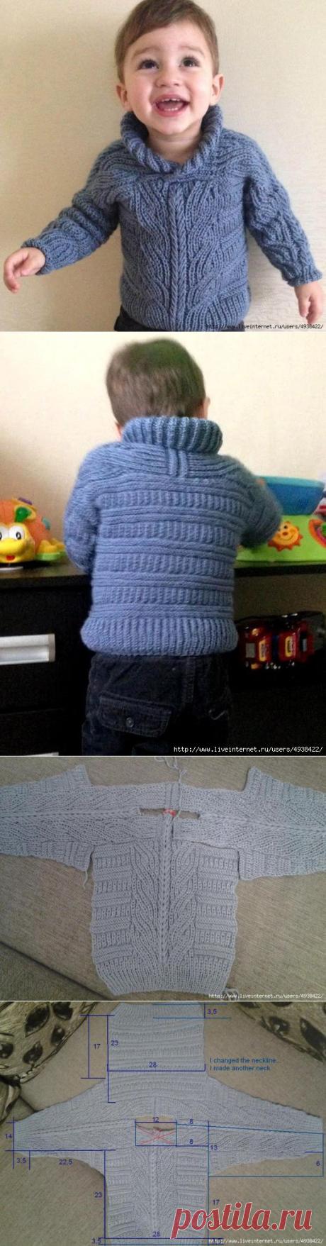 Детский свитер (Brioche Stitch Baby Sweater).