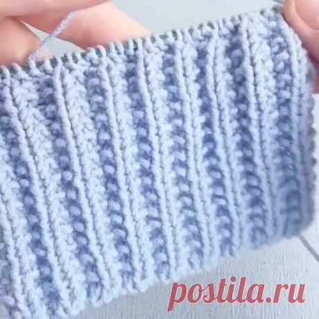 ВЯЗАНИЕ⭐СХЕМЫ⭐МК в Instagram: «Двухсторонний узор спицами. Автор @snezhknits Рапорт 4 петли +3 +2 кромочные 1 ряд : 3 лиц. 1 изн. 2 ряд: 1 лиц. 1 изн., *3 лиц. 1 из.*…»