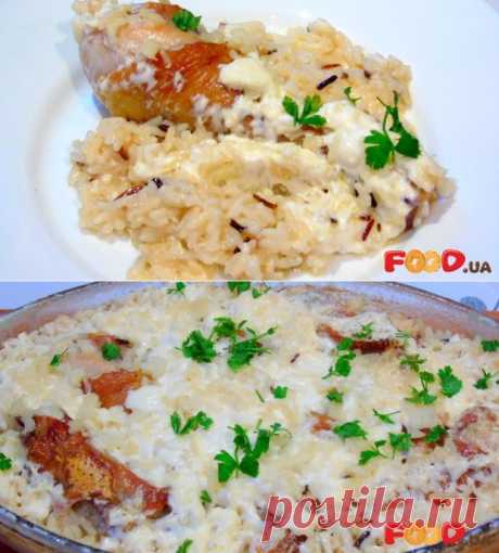 Курица с чесноком на рисовой подушке - Кулинарные рецепты на Food.ua