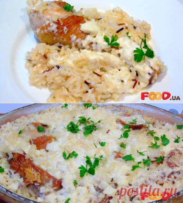 Курица с чесноком на рисовой подушке - Кулинарные рецепты на Food.ua