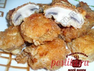 Жареные шампиньоны в кляре. Рецепт. Фото