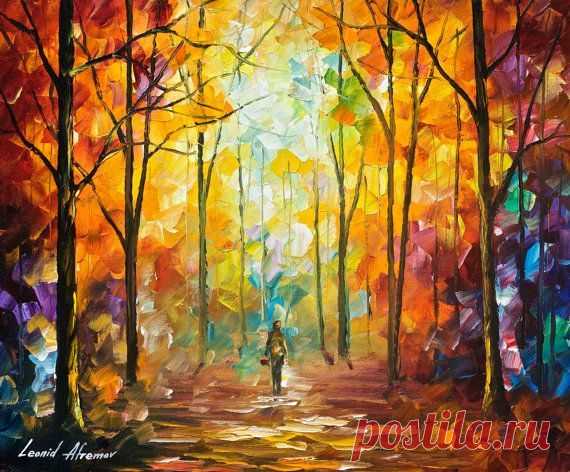 Moment Of Realization — ORIGINAL Landscape Modern Wall Art Deco Oil Painting On…