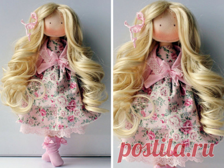 Handmade doll Interior doll Art doll Textile doll Rag doll