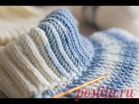 Рельефная и объёмная резинка крючком. Справится даже новичок