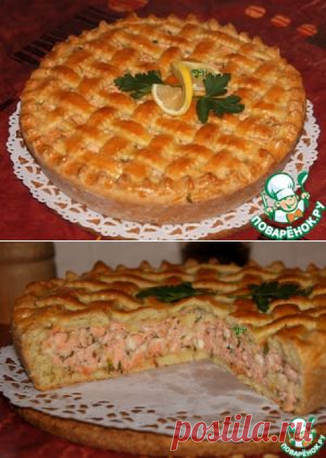 Пирог с форелью и сыром - кулинарный рецепт
