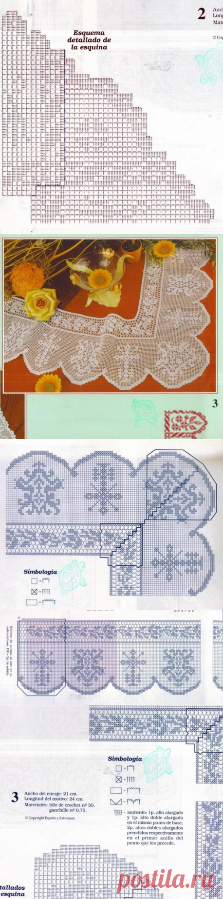 Филейное вязание к Пасхе. / Вязание крючком / Женская одежда крючком. Схемы и описание