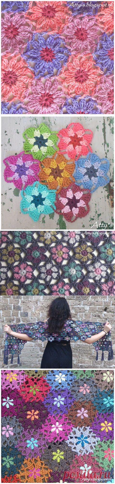 Цветочные мотивы и приемы их соединения с минимальной обвязкой — Рукоделие