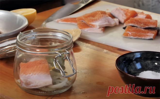 Засаливаем форель в банках, и получается вкуснее магазинной. Рецепт для любой рыбы