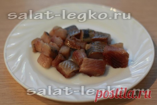 Салат из картофеля и сельди с горчичной заправкой, рецепт с фото