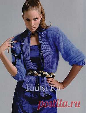 Жакет с шалевым воротником. Вязание для женщин / Жакеты / Спицами