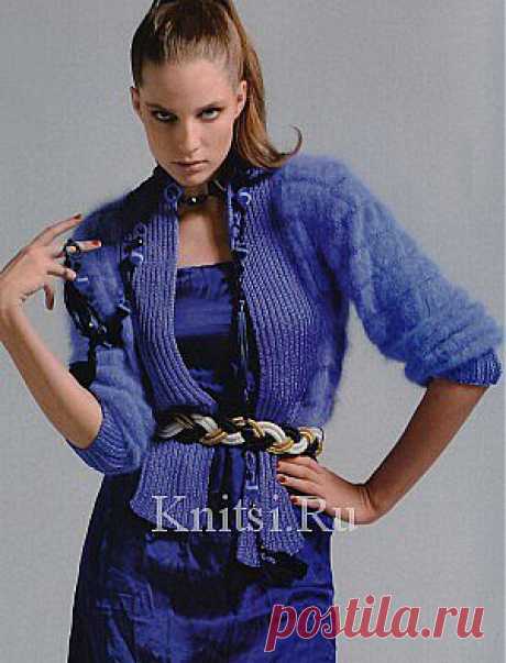 Жакет с шалевым воротником. Вязание для женщин / Жакеты / Спицами