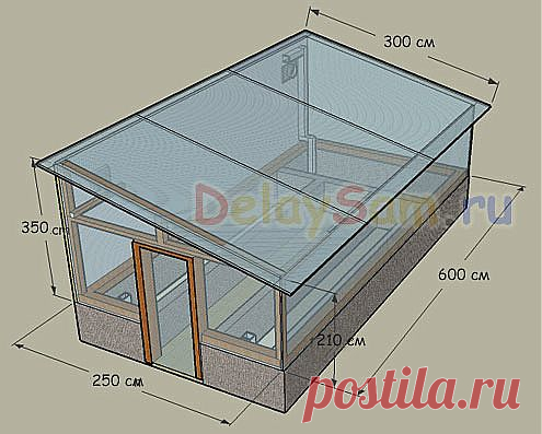 Оптимальная теплица из сотового поликорбаната Своими руками.