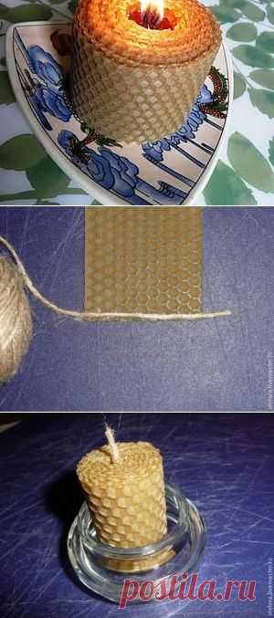 Крученые свечи из вощины | Своими руками