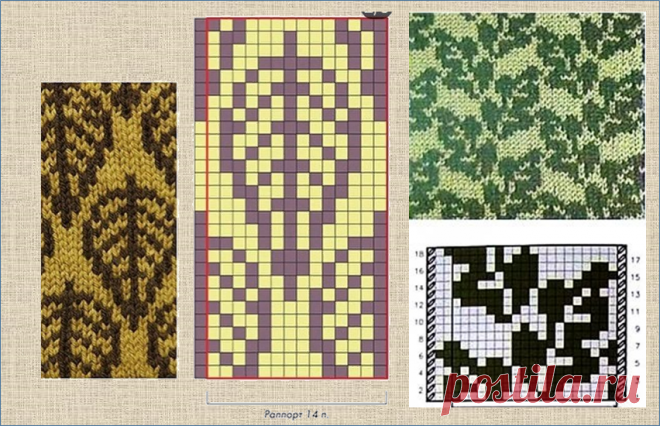 30 схем жаккардовых паттернов для вязания спицами сплошного жаккардового полотна | МНЕ ИНТЕРЕСНО | Яндекс Дзен
