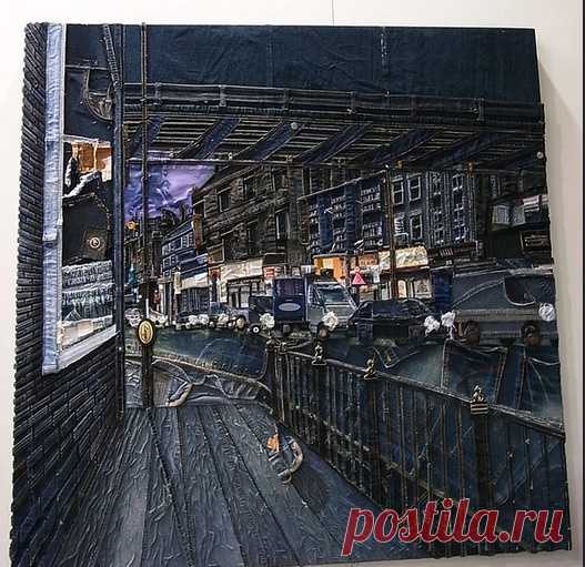 Джинсовые города Модная одежда и дизайн интерьера своими руками