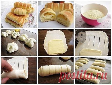 БУЛОЧКИ С ПЛАВЛЕННЫМ СЫРОМ