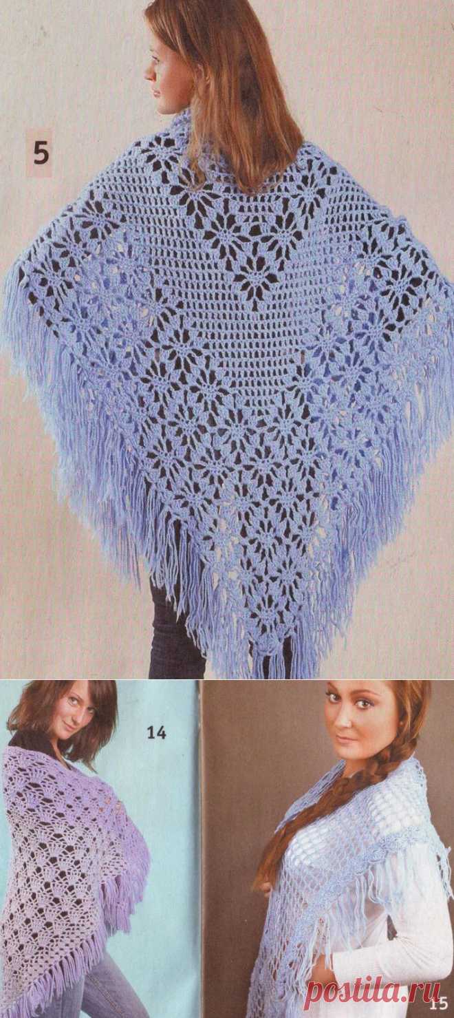 Вязание крючком. Шали, палантины, пончо. Схемы и описания. JewelCity.ru