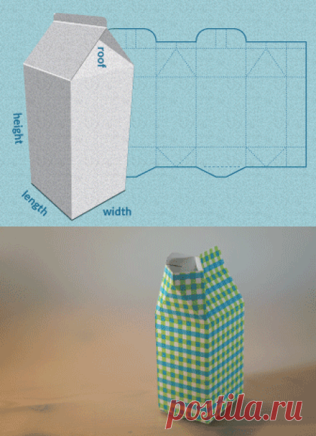Milk carton template | www.templatemaker.nl
