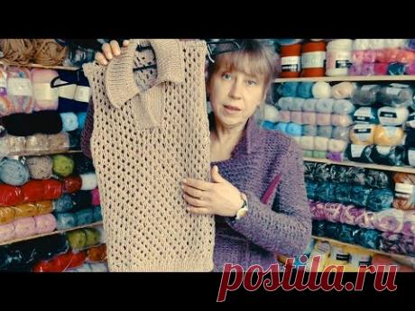 Как я вязала поло .