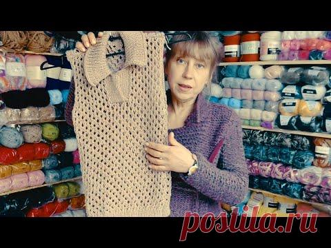 Как я вязала поло .