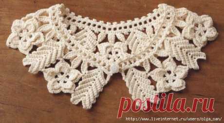 Воротник &quot;Ирландские мотивы&quot; крючком.