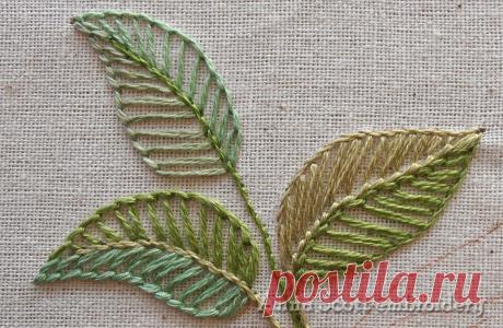 Anna Scott : Blanket stitch leaves - part one