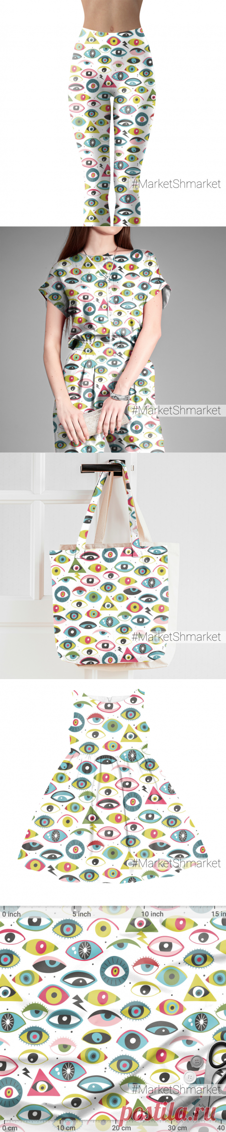 Ткань Анютины глазки - закажи на #MarketShmarket.com любая ткань с любым принтом