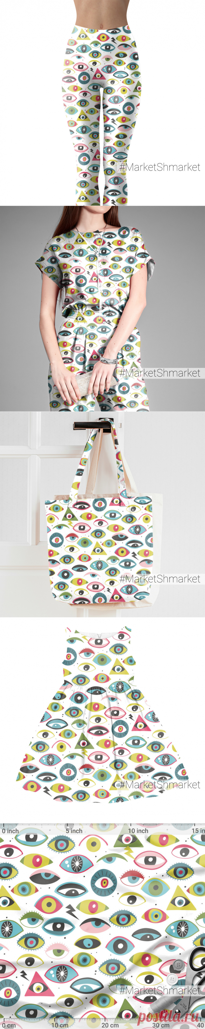 Ткань Анютины глазки - закажи на #MarketShmarket.com любая ткань с любым принтом