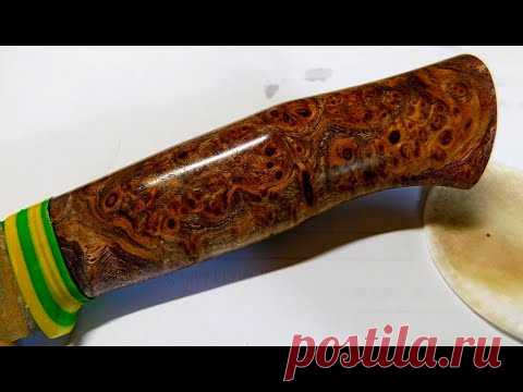 Изготовление рукоятки ножа..Making a knife handle