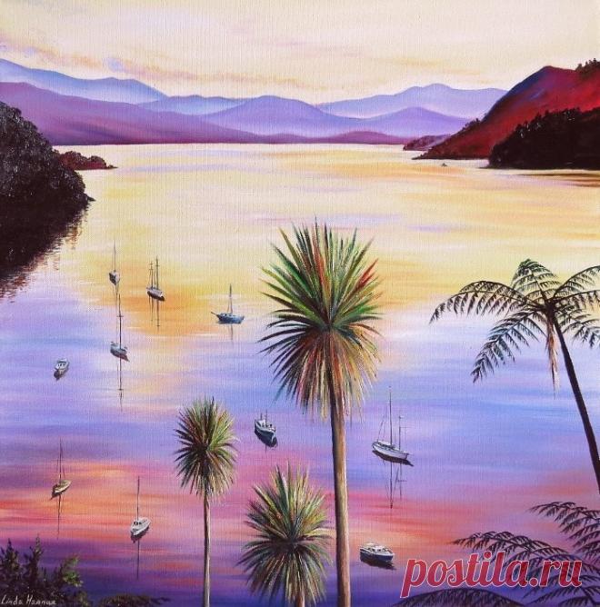 Новозеландский художник-самоучка. Linda Hannan