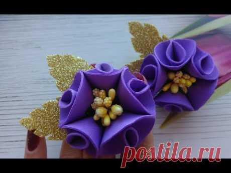 Резинки для волос Цветы из фоамирана  / Hair bands Flowers Tamarana