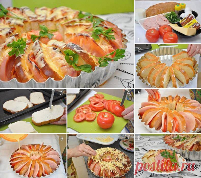 Пицца из батона в картинках.