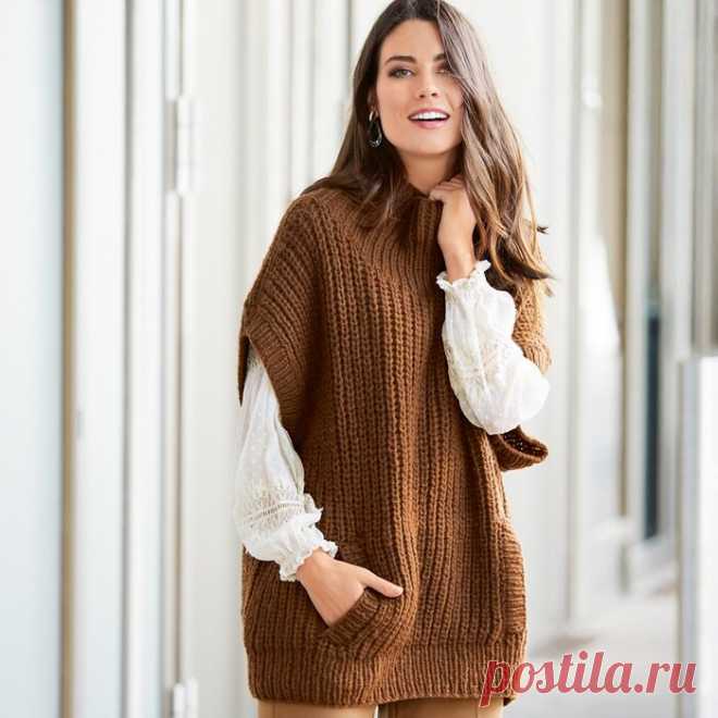Вязаные жилеты. Модели с описанием | Магия Вязания / Knitting Magic | Дзен