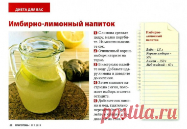 Имбирно-лимонный напиток