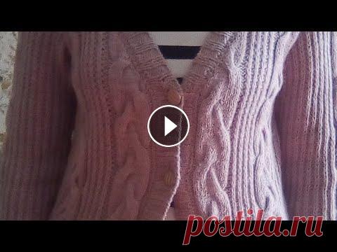 Кардиган спицами.Начало.Спинка: полу-английская резинка,Перед с косами. Как вязать кардиган спицами.Вяжем спинку полу-английской резинкой.Перед:чередуем полу-английскую резинку и косы....
