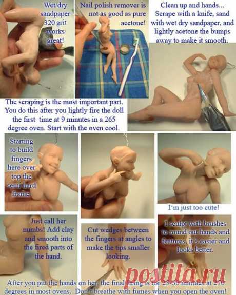ПРОЦЕСС ЛЕПКИ КУКЛЫ ИЗ ПОЛИМЕРНОЙ ГЛИНЫ | 19 фотографий