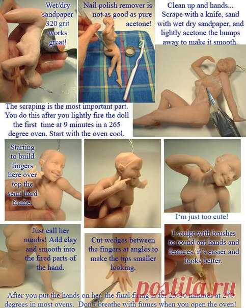 ПРОЦЕСС ЛЕПКИ КУКЛЫ ИЗ ПОЛИМЕРНОЙ ГЛИНЫ | 19 фотографий