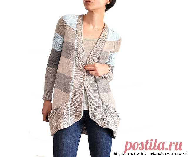 Кардиган спицами 