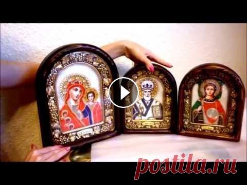 Дивеевские иконы из бисера - #видео обзор икон Как и из чего сделаны иконы из бисера? Икона делается из чешского бисера с добавлением натуральных камней. Все иконы вставлены в деревянную арочную ра...