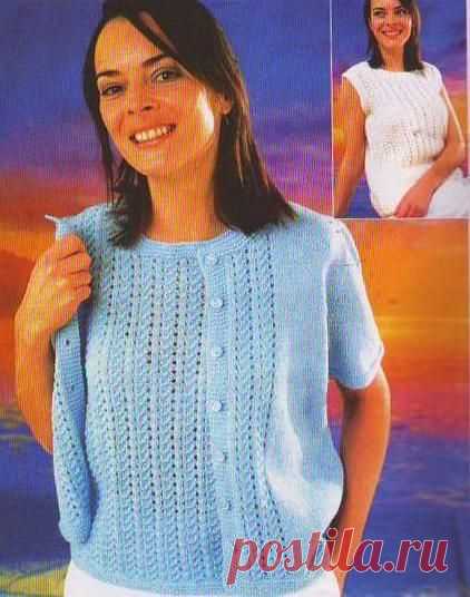 Вязаная спицами двойка.