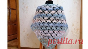 Вяжем потрясающую шаль "Трилистник" крючком???//HOW TO CROCHET BEAUTIFUL SHAWL//Бактус крючком//