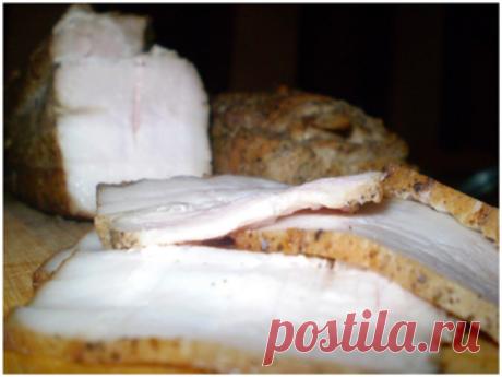 Копченая грудинка/корейка по-домашнему (в аэрогриле)