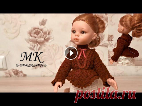 Платье с турнюром для куклы Паола Рейна, часть 1 - лиф крючком, мастер-класс. Мое первое историческое платье для куклы Паола Рейна практически готово! Сегодня я покажу, как связать лиф для верхнего платья. Другие элементы компле...