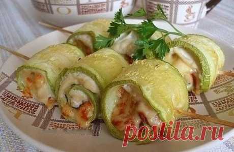 Суперские рулетики из кабачков с куриным мясом Суперские рулетики из кабачков с куриным мясом