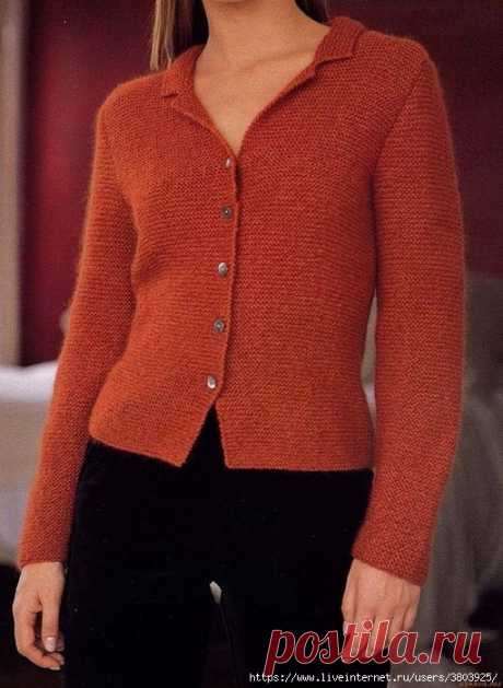 Изысканно элегантный жакет Onza платочной вязкой от Ким Харгривз