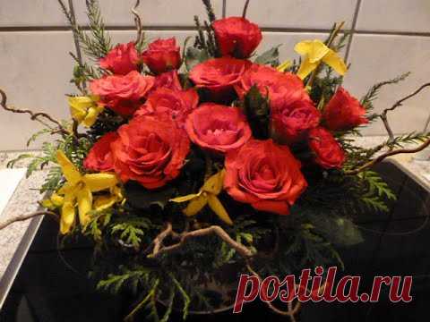 Композиция из роз. Икебана. МК