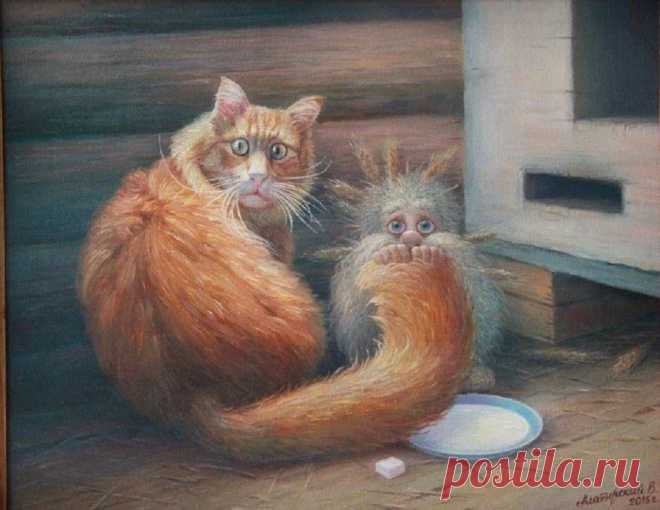 Домовой сидел у печки